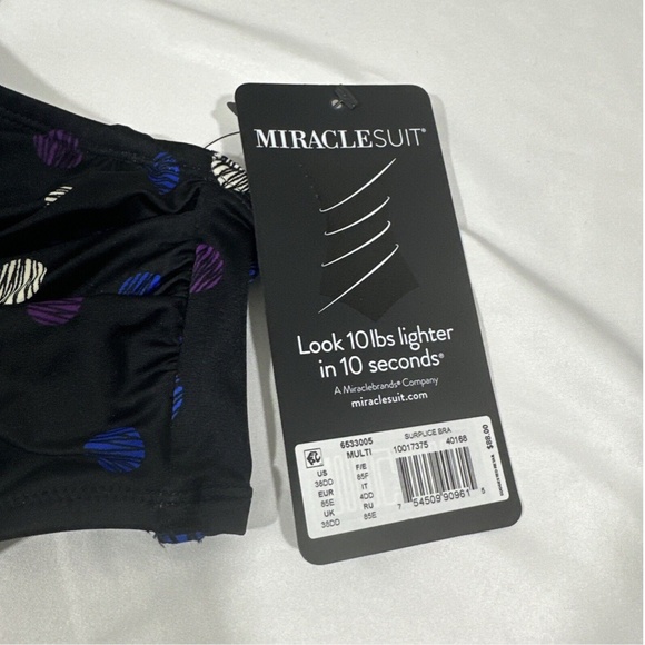 NWT Miraclesuit [ 38DD ] Spotted Surplice Bra Top + [‎ 14 ] Norma Jean Bottom - Picture 11 of 16